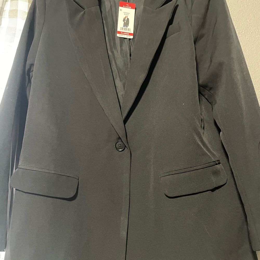 Vince Camuto Black Blazer Tailored Suit Jacket